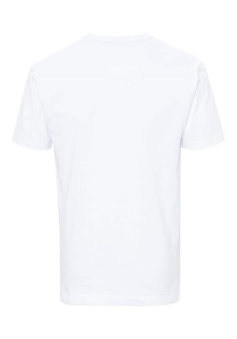 printed and embroidered t-shirt unisex white COMME DES GARÇONS PLAY | AX-T088-0511